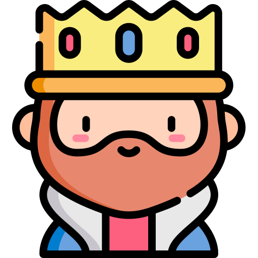 a king with a crown